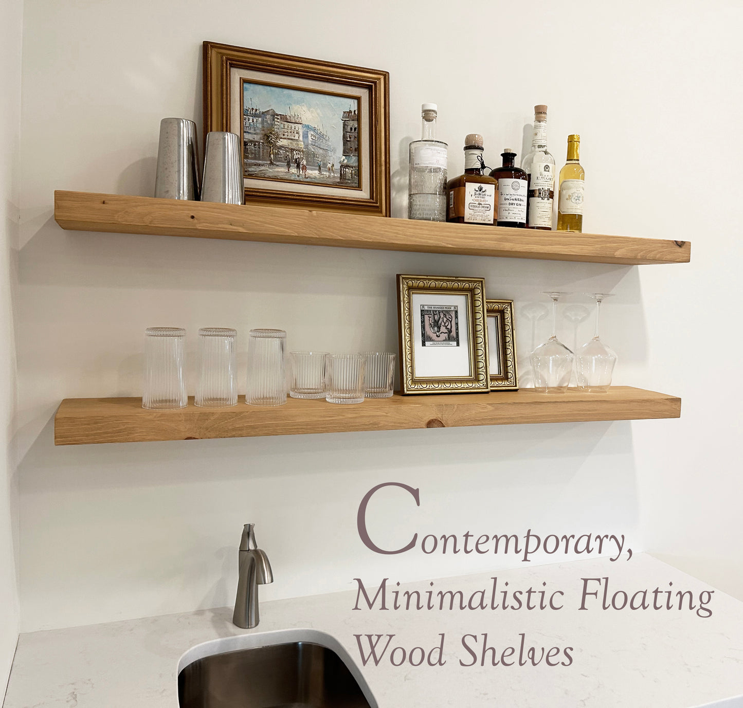 Slim Floating Shelf – 2” Thick, 6” Deep