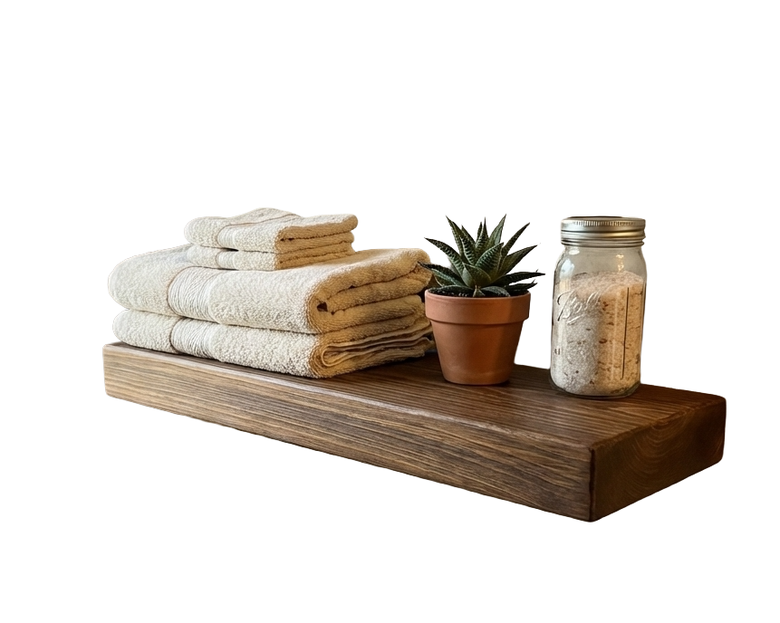 Classic Floating Shelf – 2” Thick, 8” Deep