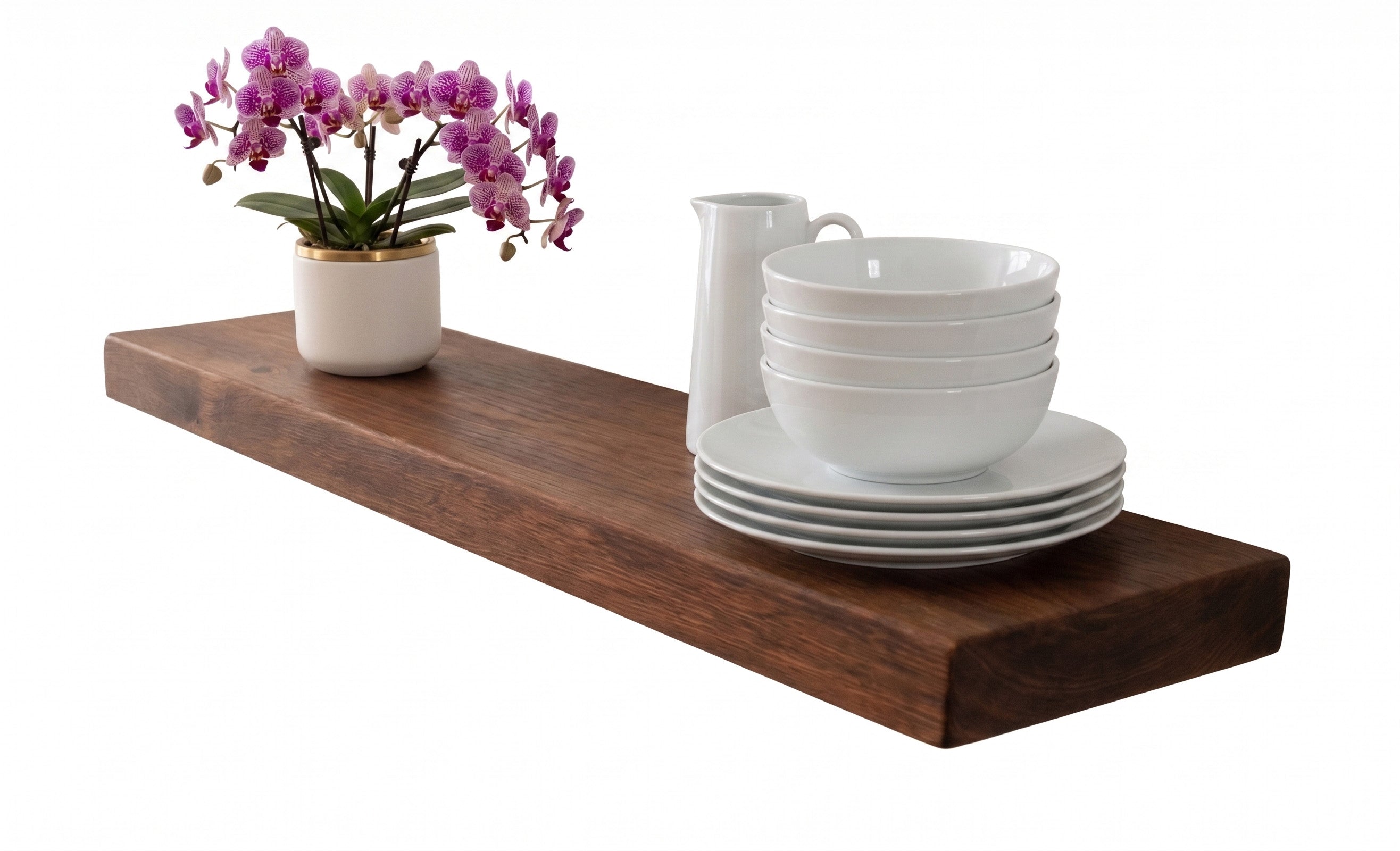 Classic Floating Shelf – 2” Thick, 8” Deep