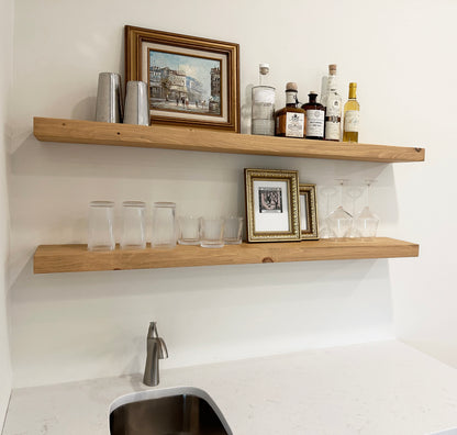 Slim Floating Shelf – 2” Thick, 6” Deep