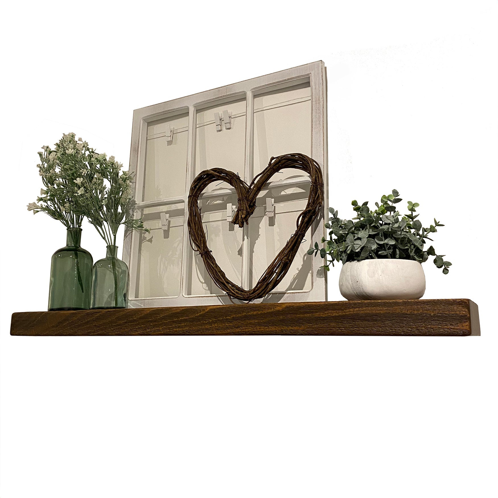 Classic Floating Shelf – 2” Thick, 8” Deep