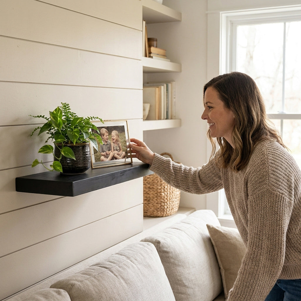 Elite Floating Shelves by Joel – 10 Inch Deep Solid Wood Shelves, Handmade in the USA