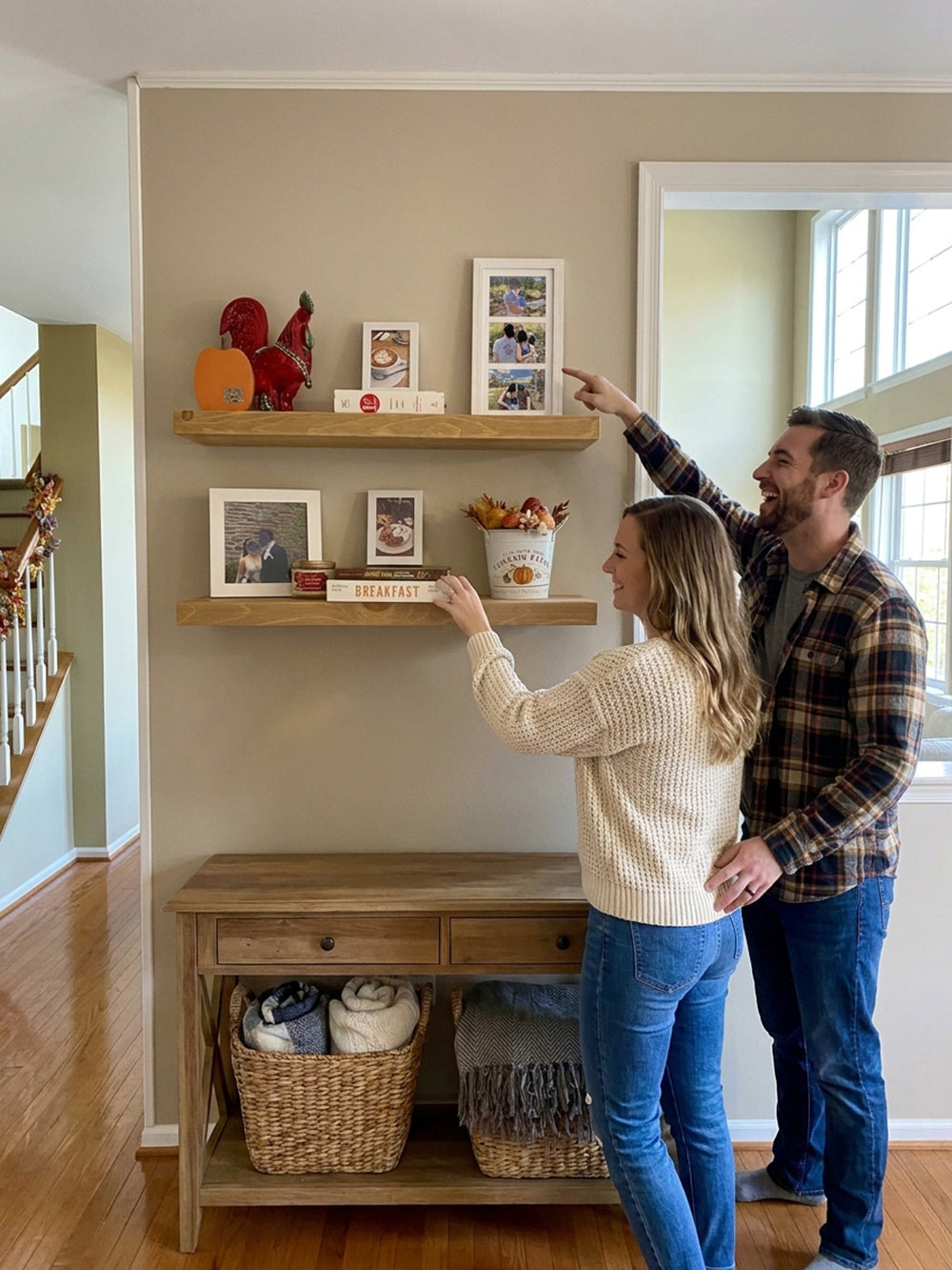 Elite Floating Shelves by Joel – 10 Inch Deep Solid Wood Shelves, Handmade in the USA