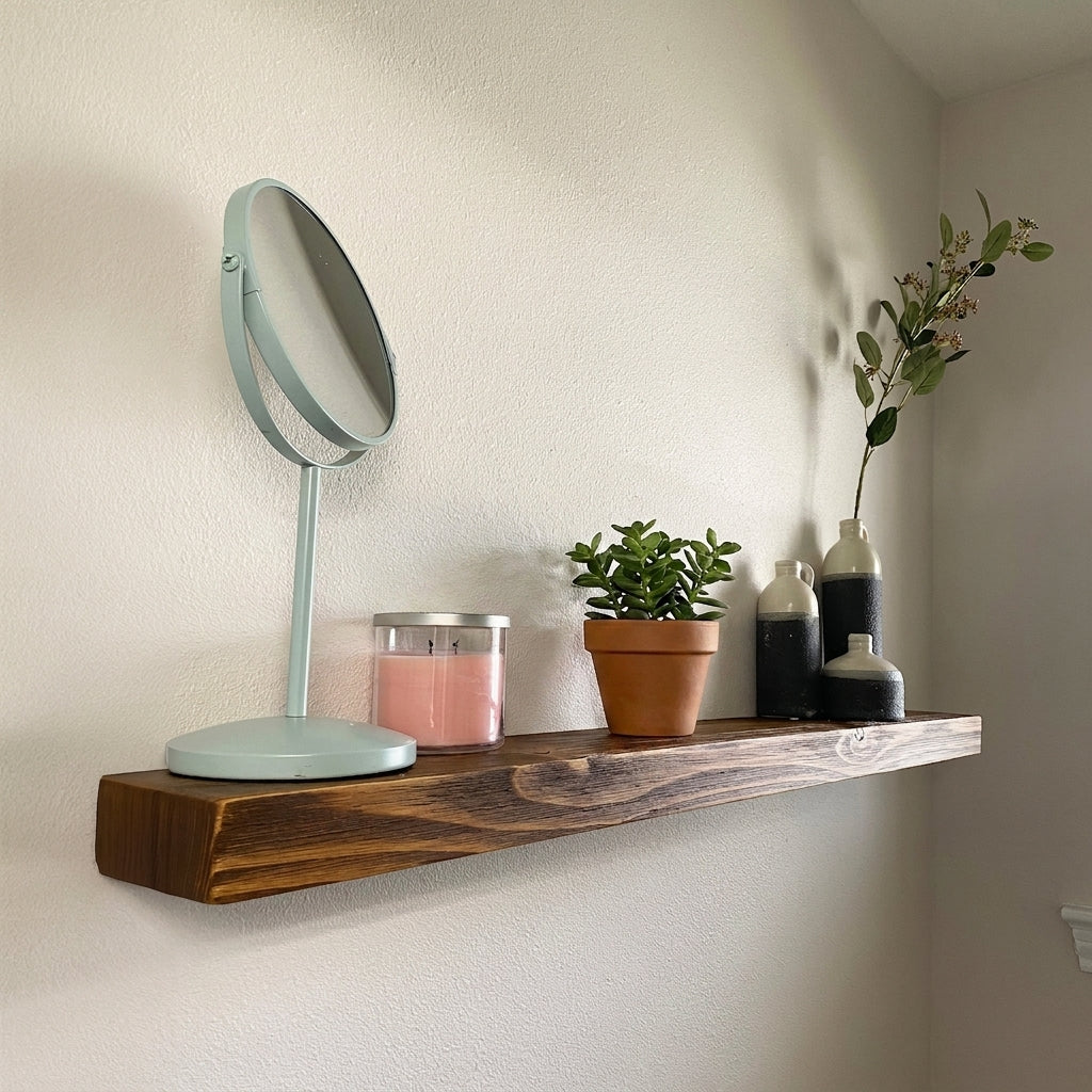 Slim Floating Shelf – 2” Thick, 6” Deep