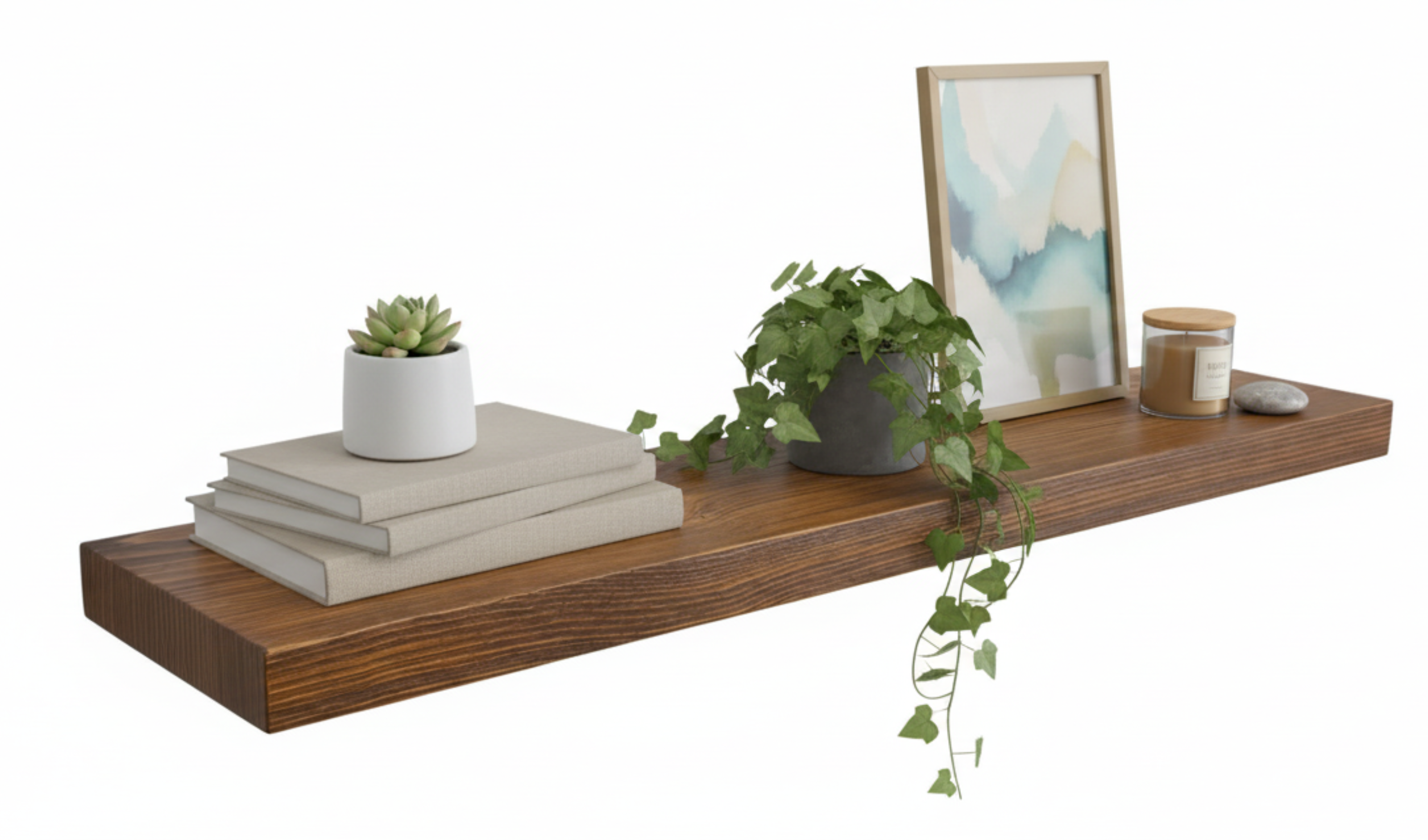 Classic Floating Shelf – 2” Thick, 8” Deep