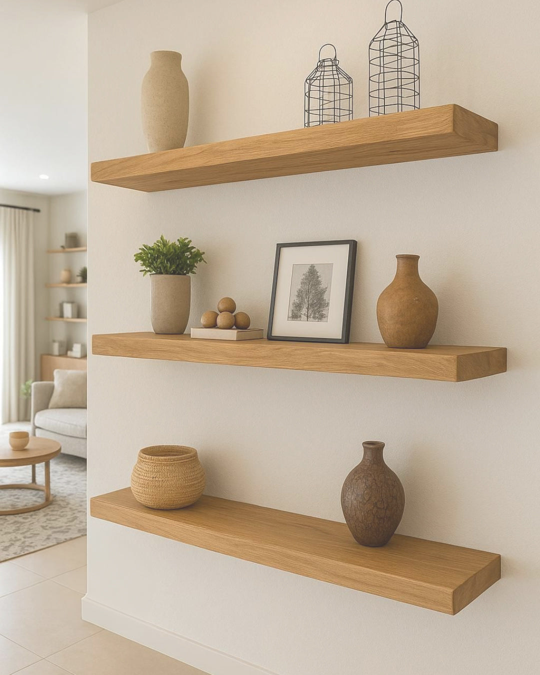 Elite Floating Shelves by Joel – 10 Inch Deep Solid Wood Shelves, Handmade in the USA
