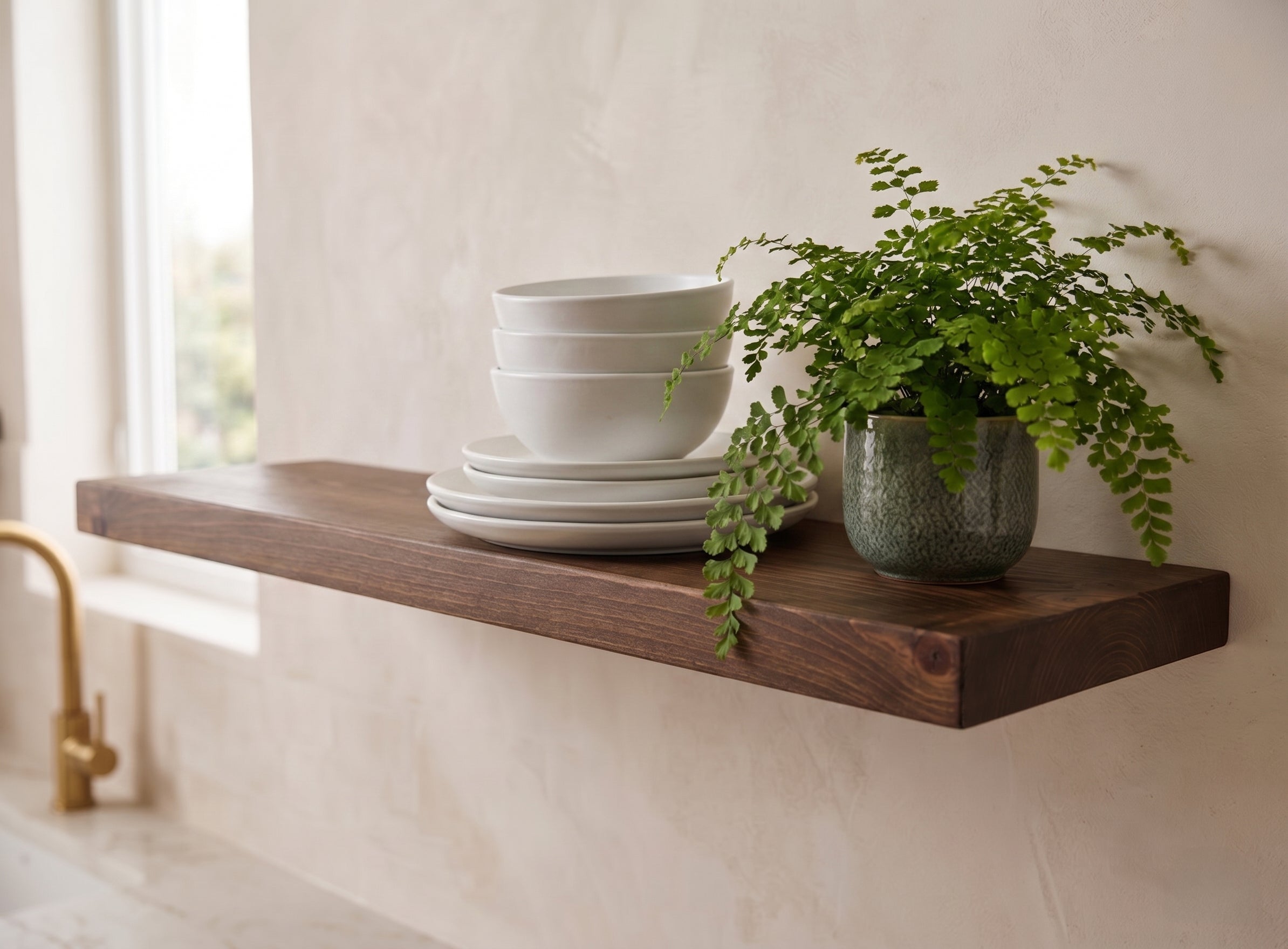 Deep Storage Floating Shelf – 2” Thick, 12” Deep