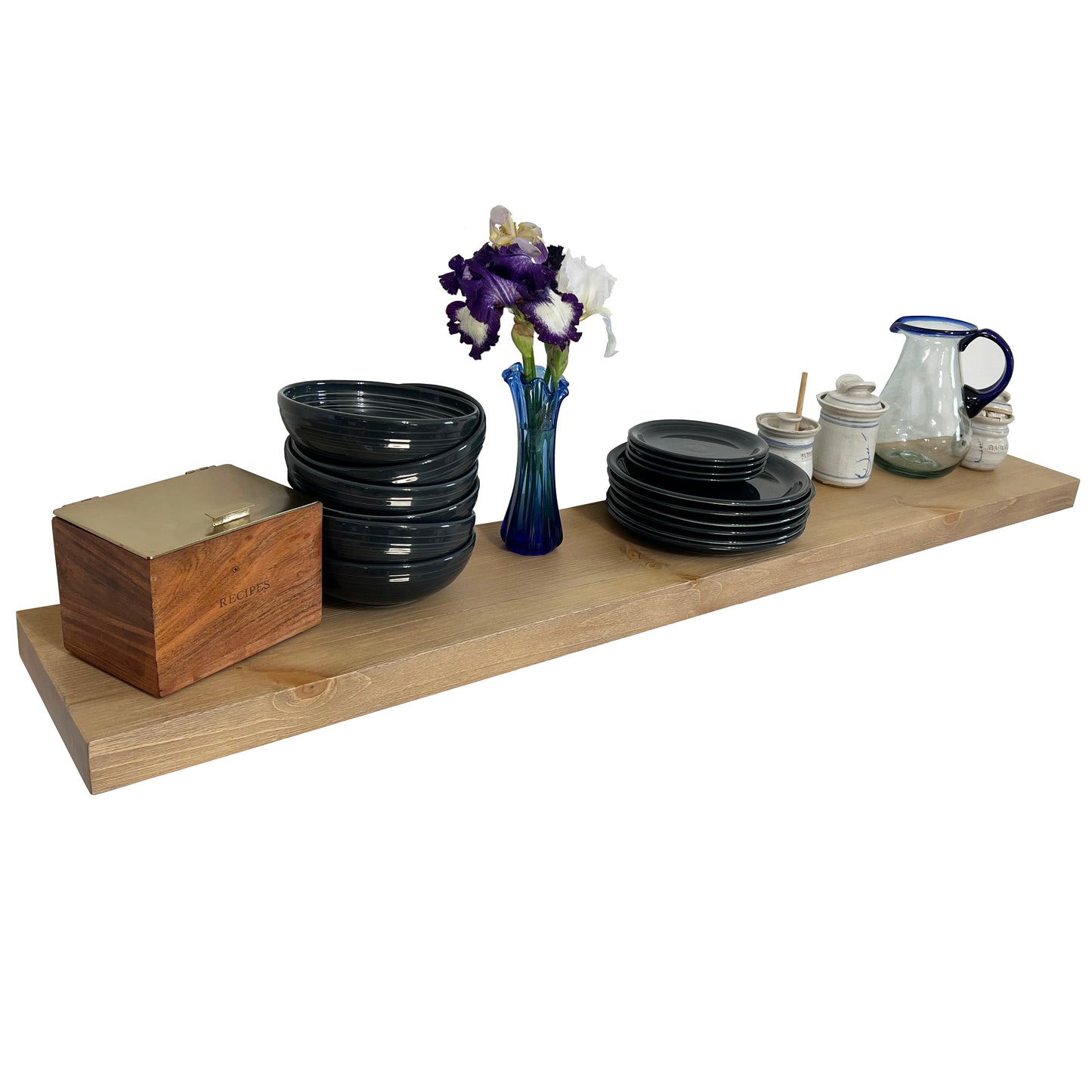 Minimal Floating Shelf – 2” Thick, 10” Deep