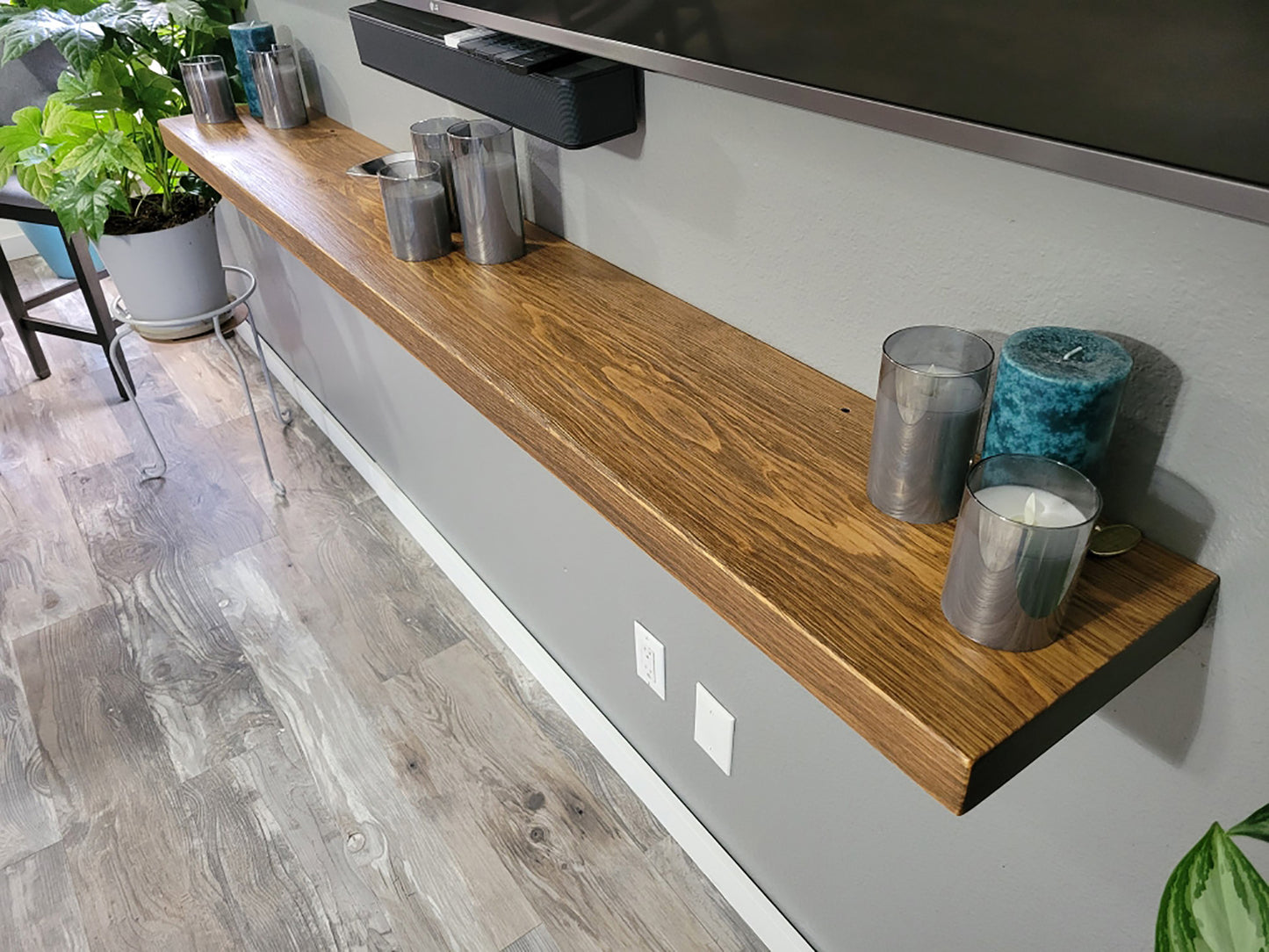 Classic Floating Shelf – 2” Thick, 8” Deep