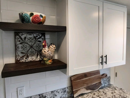 Minimal Floating Shelf – 2” Thick, 10” Deep
