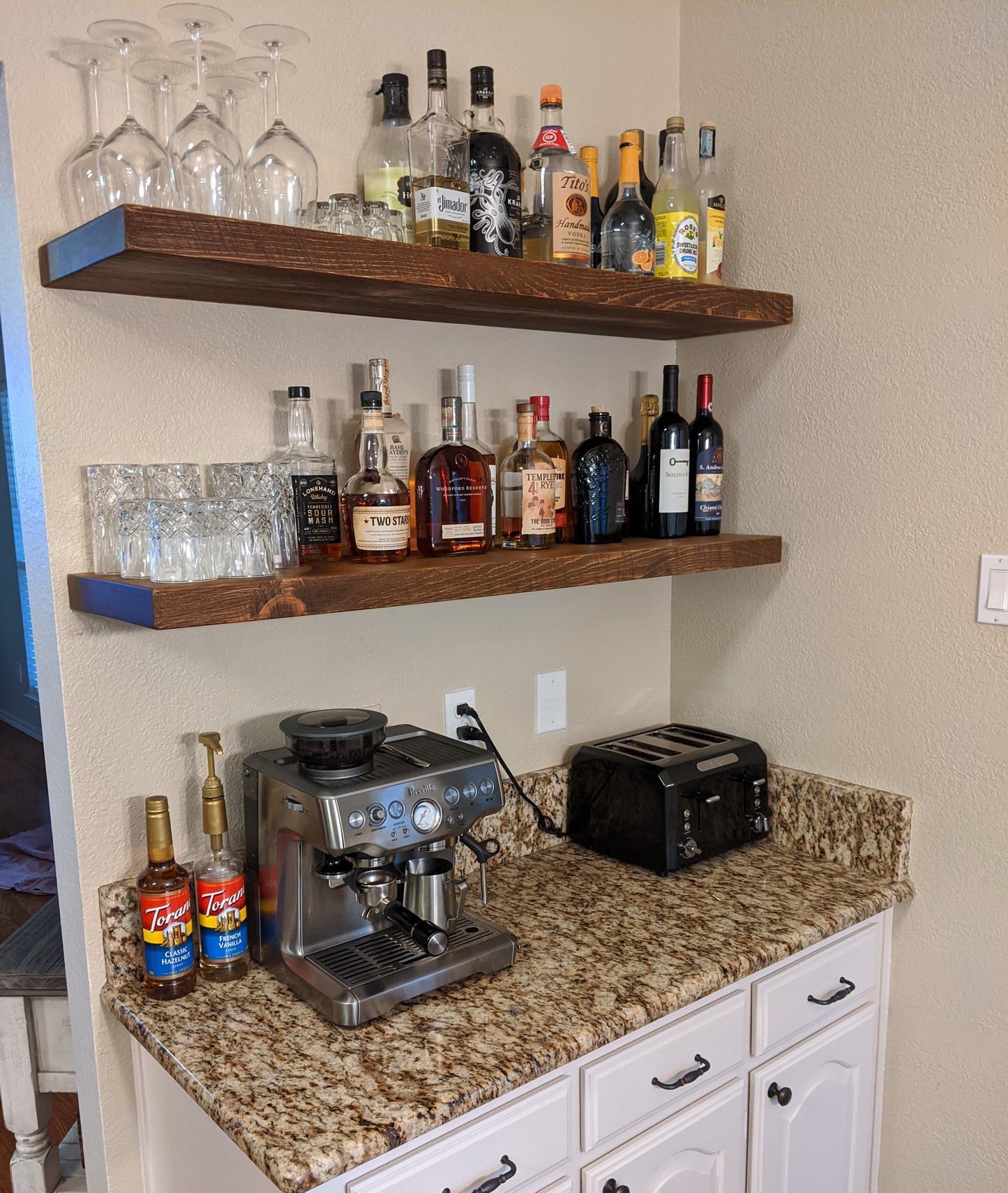 Minimal Floating Shelf – 2” Thick, 10” Deep
