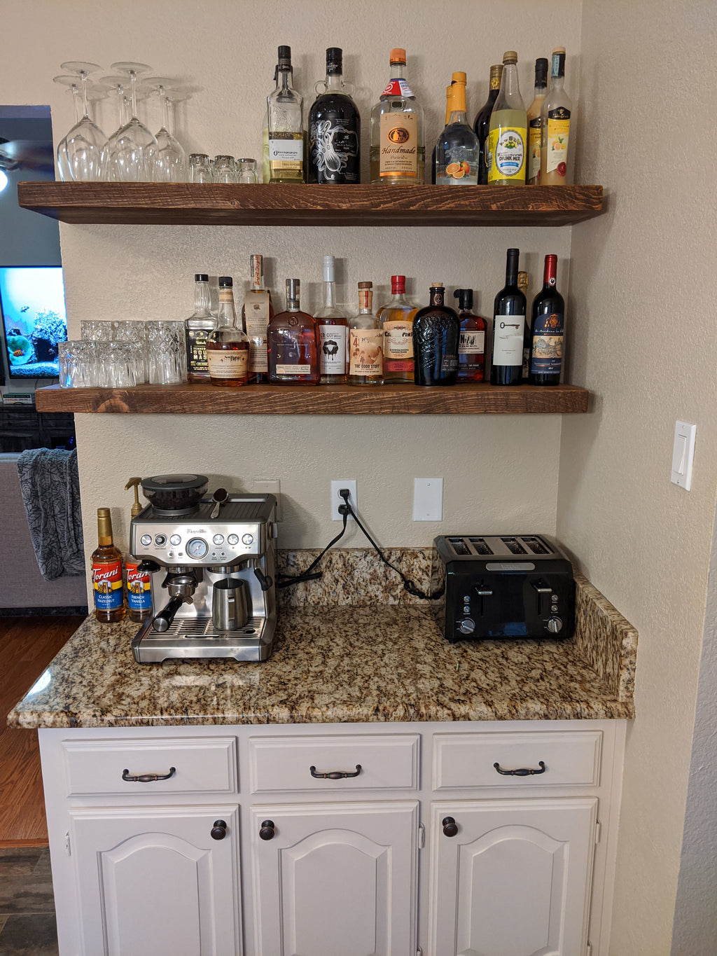 Classic Floating Shelf – 2” Thick, 8” Deep