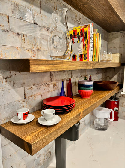 Deep Storage Floating Shelf – 2” Thick, 12” Deep