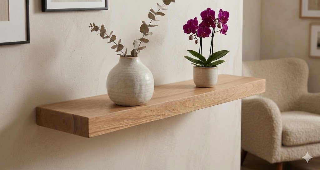 Classic Floating Shelf – 2” Thick, 8” Deep