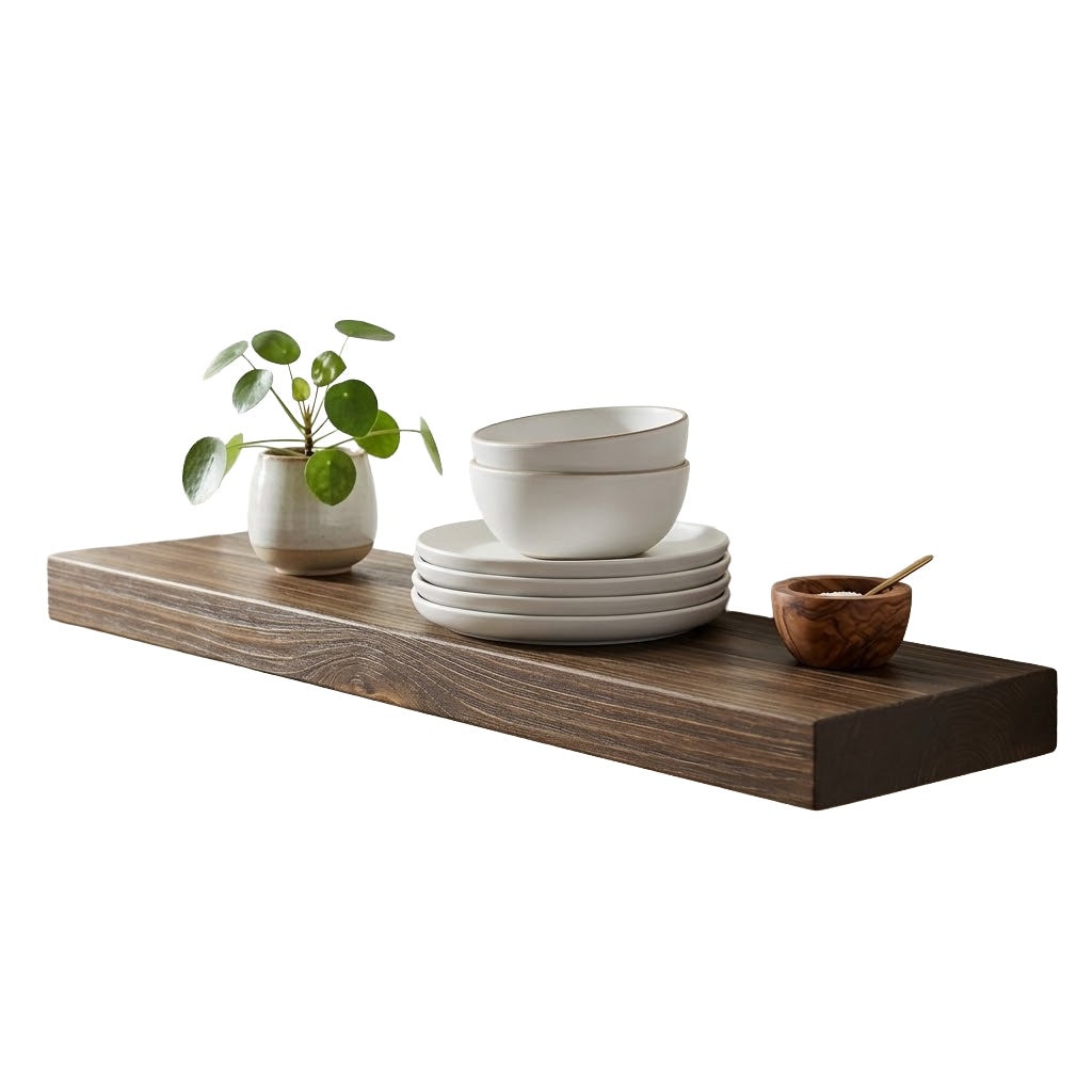 Classic Floating Shelf – 2” Thick, 8” Deep