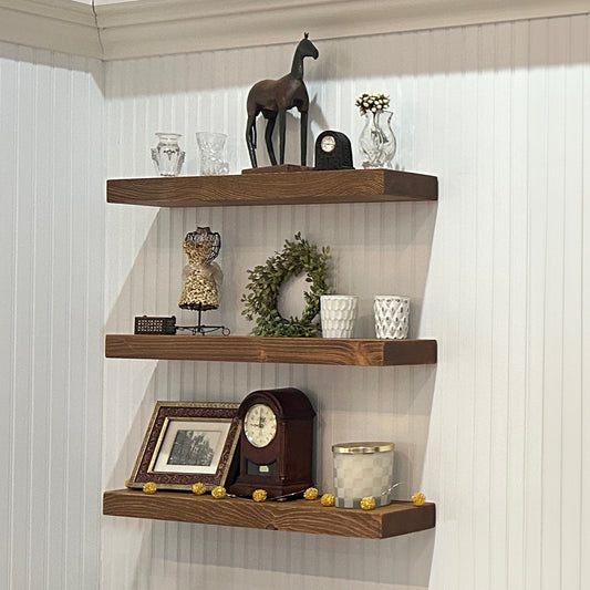 Minimal Floating Shelf – 2” Thick, 10” Deep