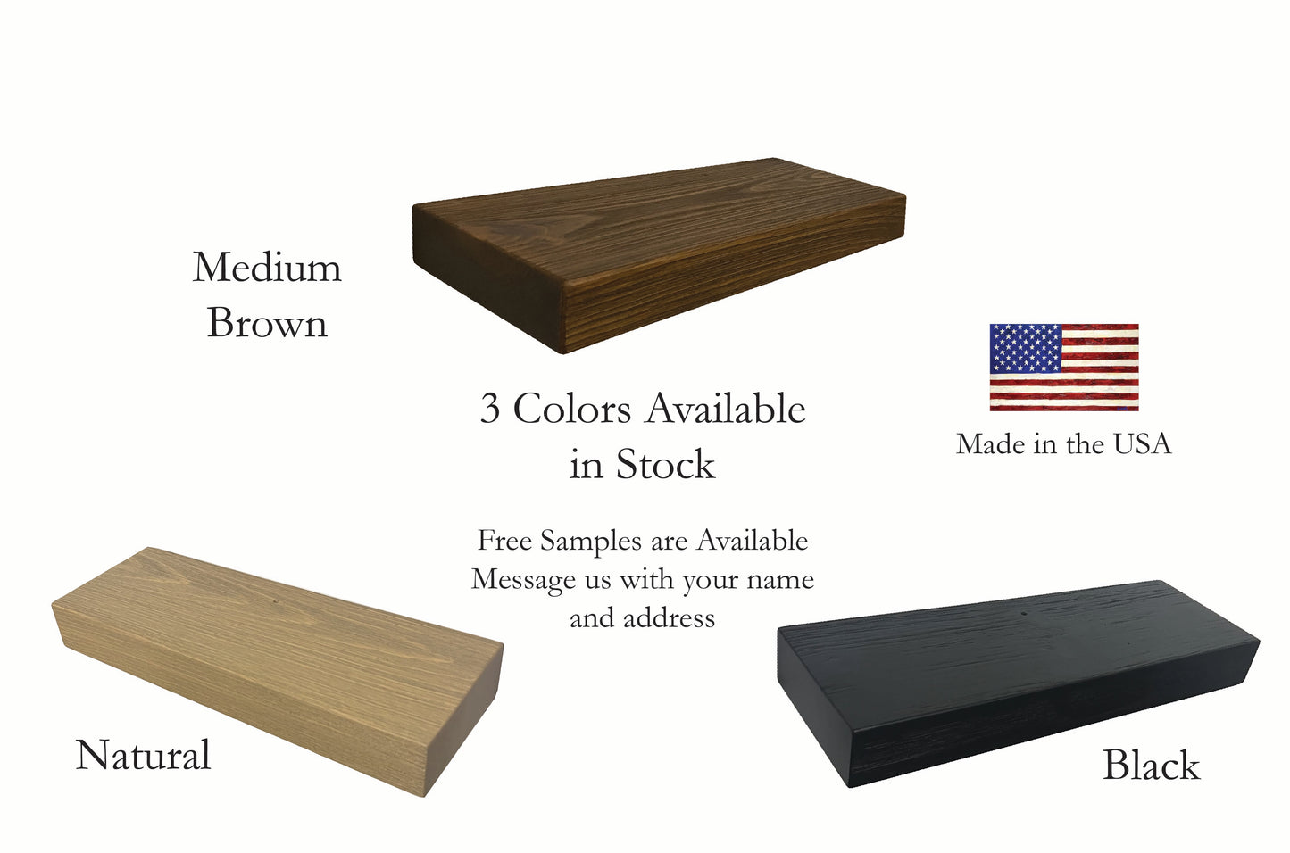 Standard Floating Shelf – 2” Thick, 9” Deep