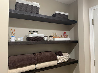 Minimal Floating Shelf – 2” Thick, 10” Deep