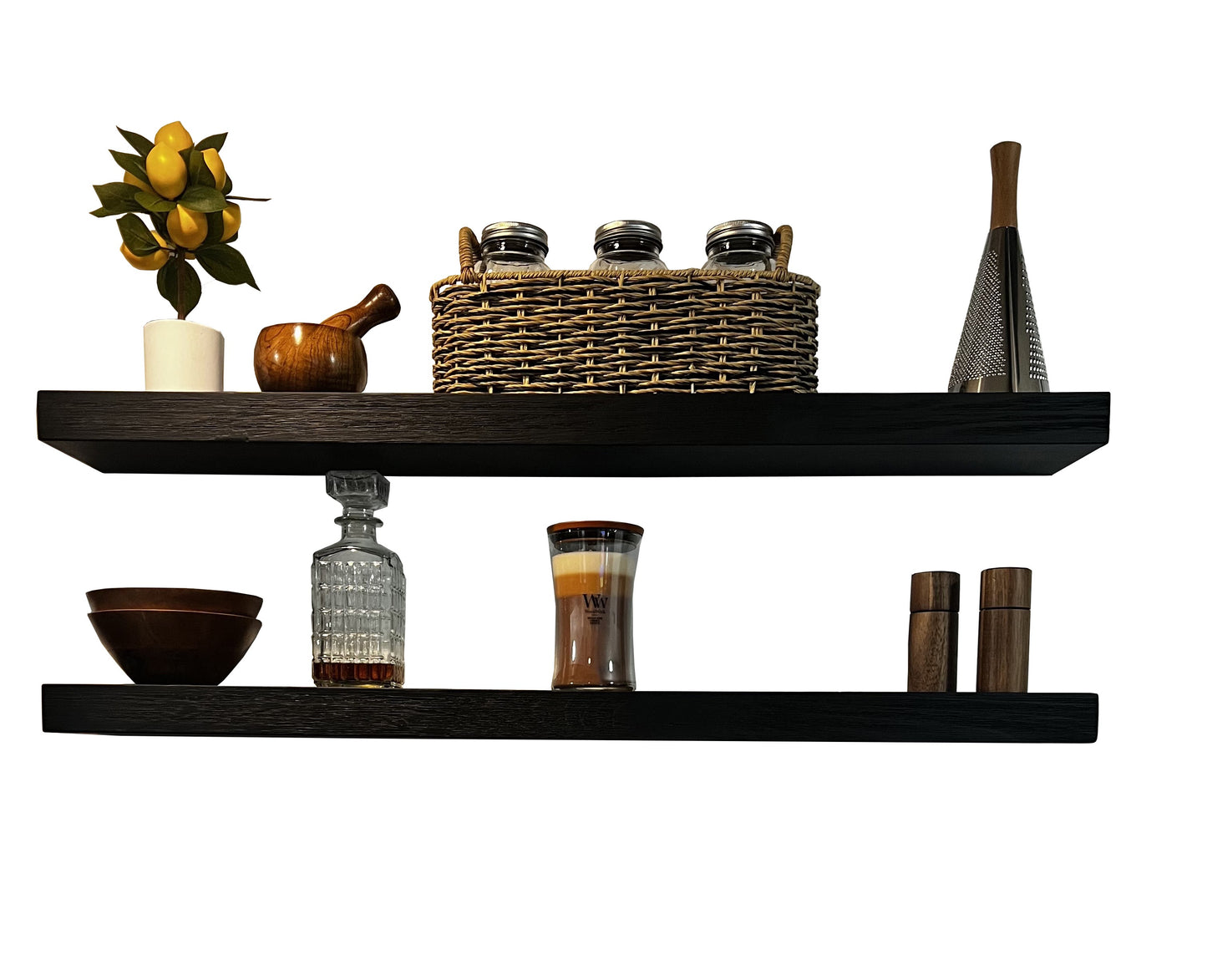Minimal Floating Shelf – 2” Thick, 10” Deep