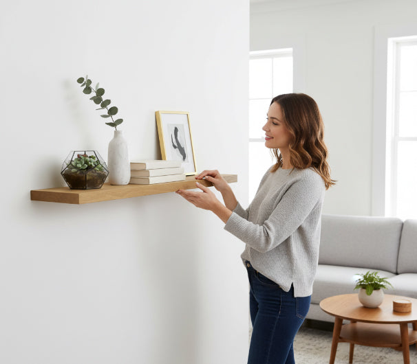 Classic Floating Shelf – 2” Thick, 8” Deep