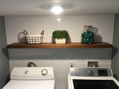 Minimal Floating Shelf – 2” Thick, 10” Deep