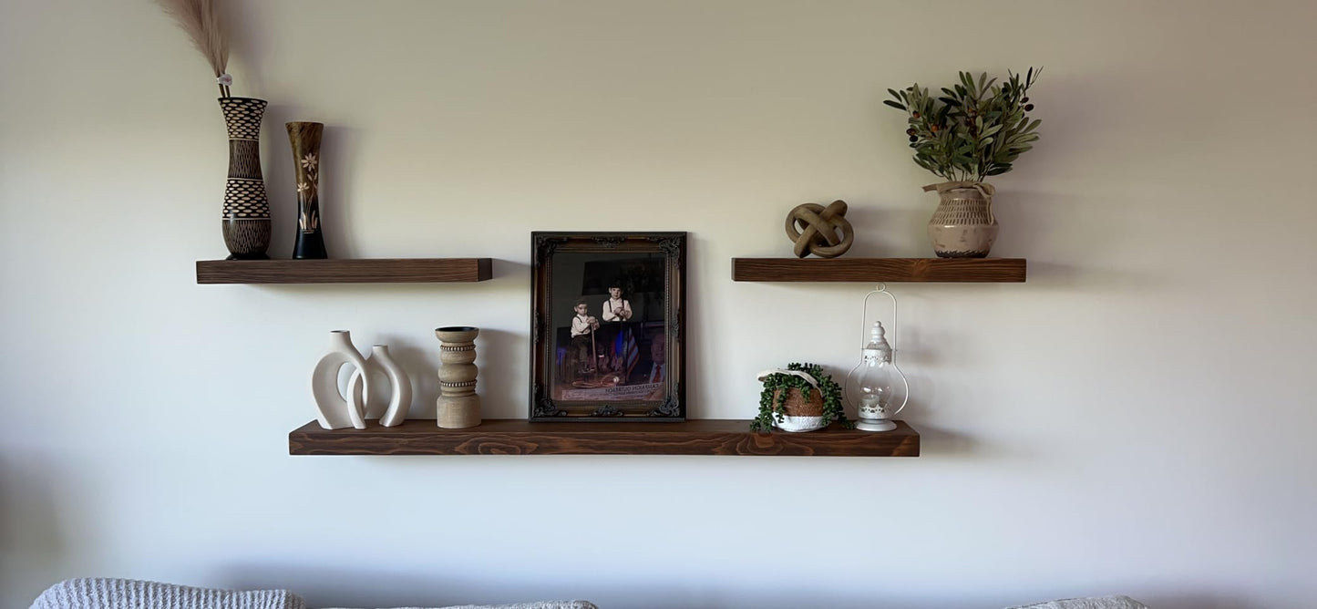 Slim Floating Shelf – 2” Thick, 6” Deep