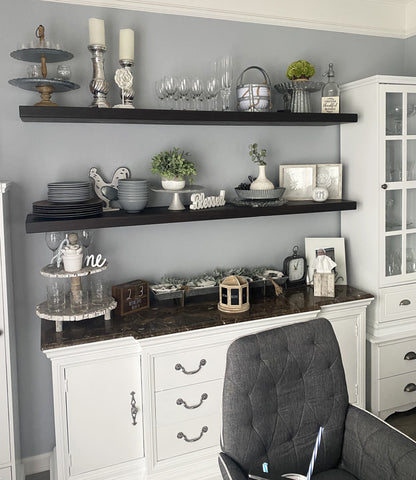 Minimal Floating Shelf – 2” Thick, 10” Deep