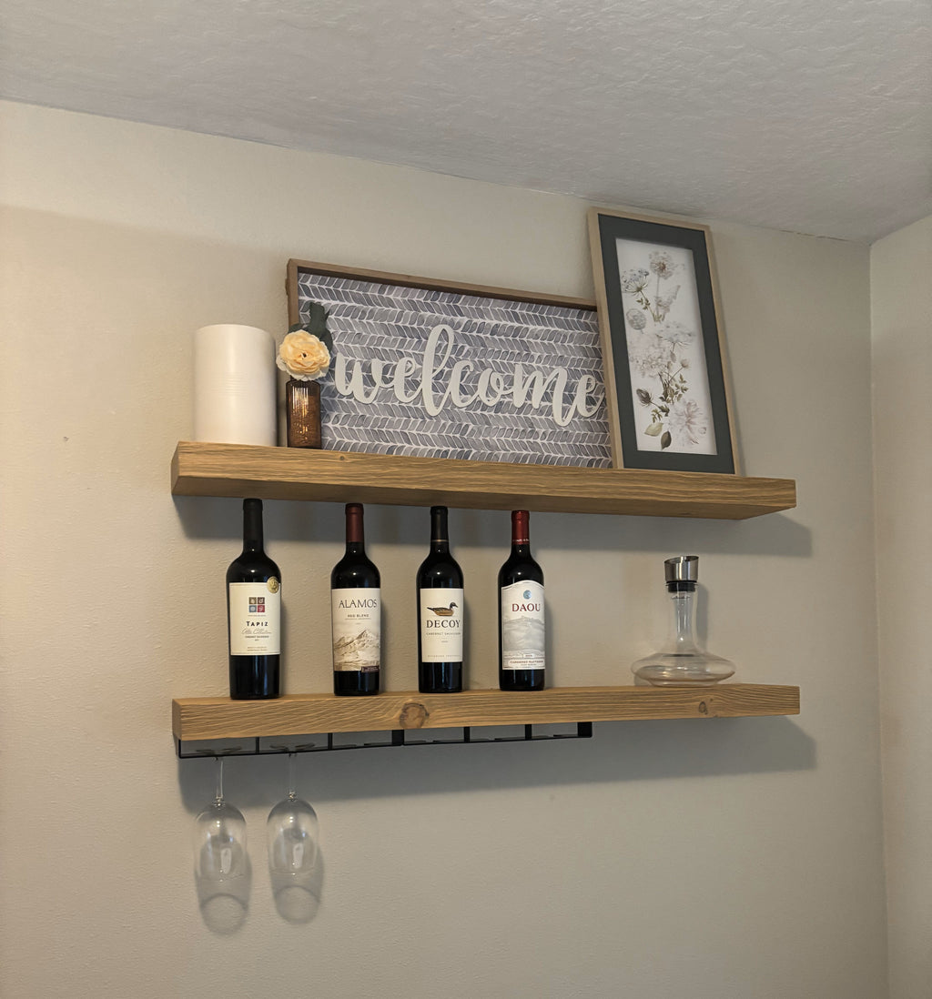 Classic Floating Shelf – 2” Thick, 8” Deep