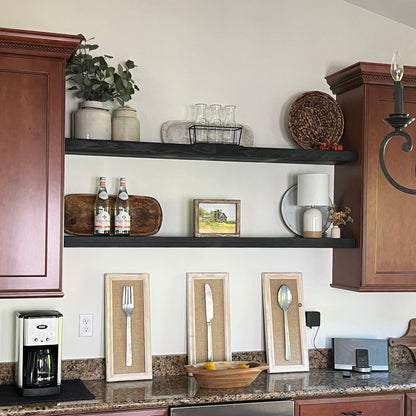 Minimal Floating Shelf – 2” Thick, 10” Deep