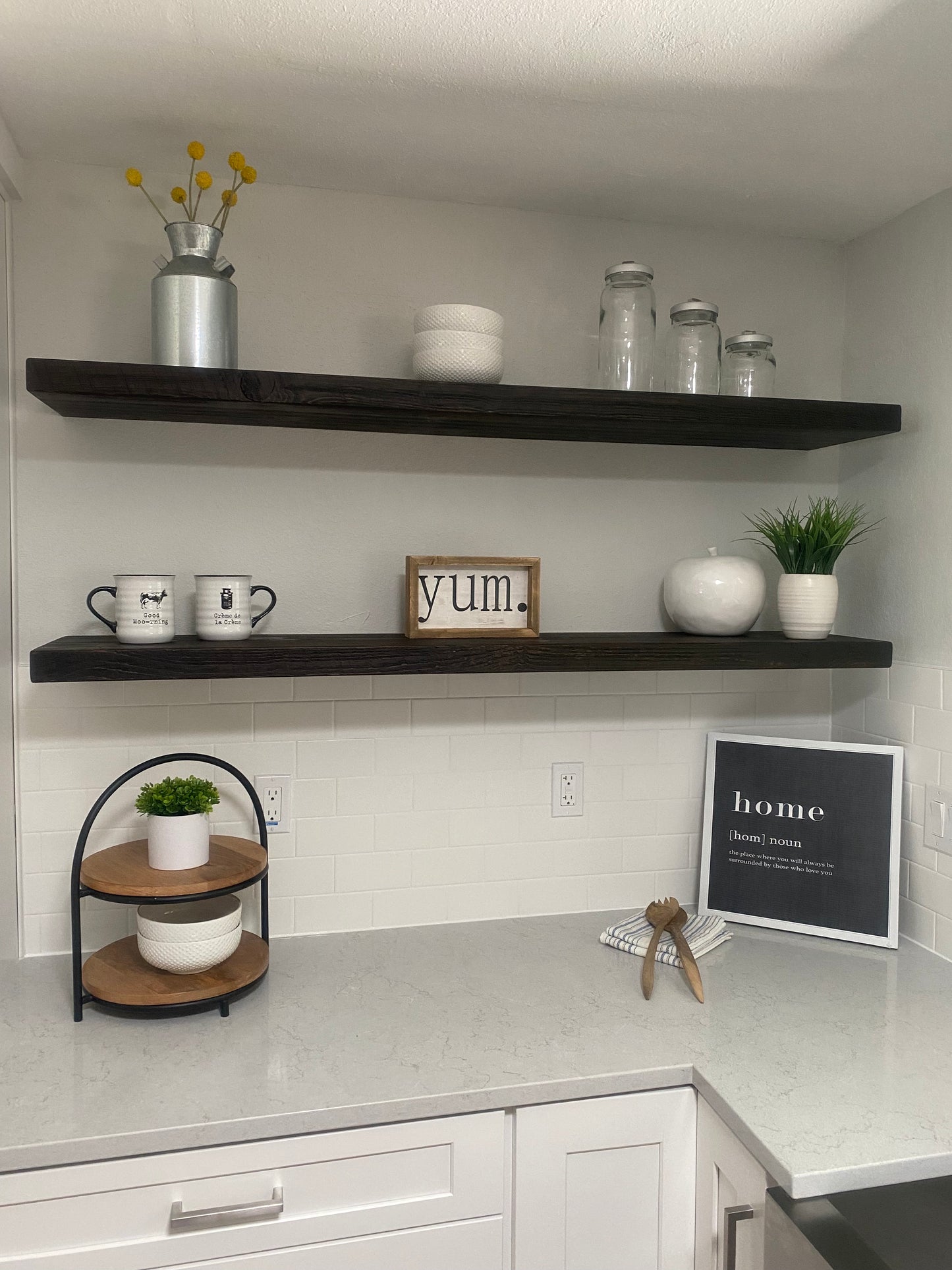 Minimal Floating Shelf – 2” Thick, 10” Deep