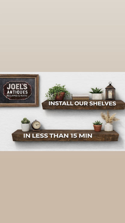 Minimal Floating Shelf – 2” Thick, 10” Deep