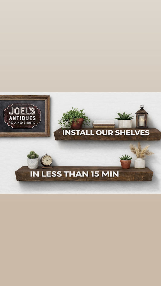 Slim Floating Shelf – 2” Thick, 6” Deep